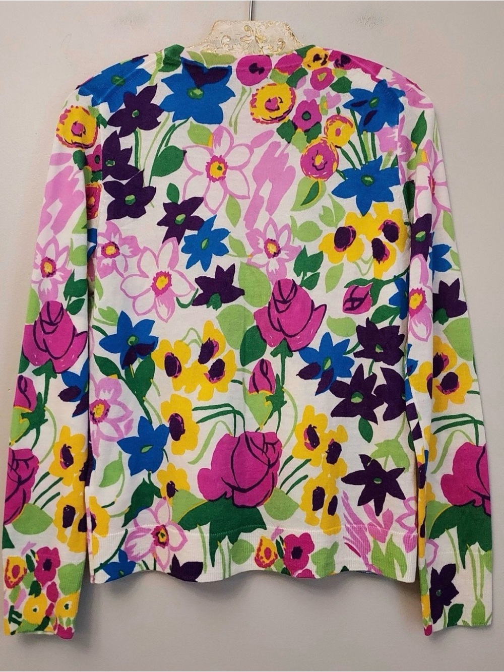 J.Crew Margot floral sweater vibrant garden S - Picture 3 of 8